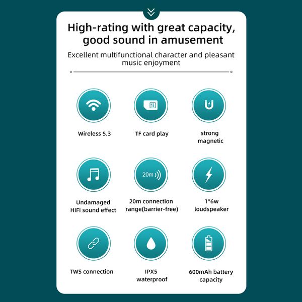 Snap-On Magnetic Mini Bluetooth Speaker – Loud Sound, Anywhere You Go 🔊