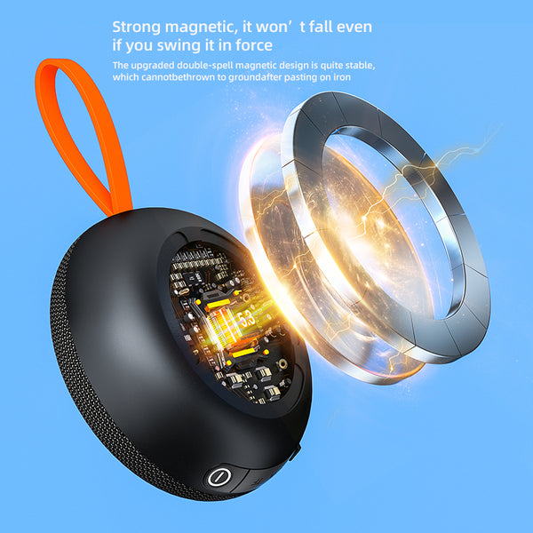 Snap-On Magnetic Mini Bluetooth Speaker – Loud Sound, Anywhere You Go 🔊