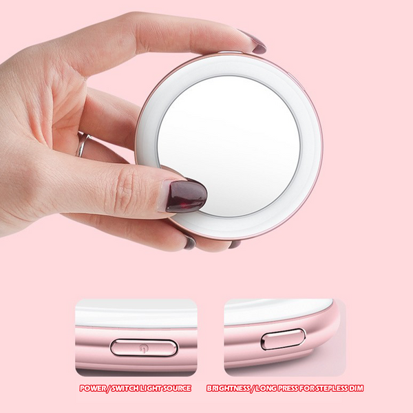 3-in-1 Magnetic Selfie Ring Light Mirror Stand – Slim 7mm 3 Color Modes Dimmable Portable Makeup Light