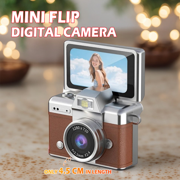 Mini Flip Digital Camera 📸  Pocket-Size Vlog Camera with 180° Screen & Beauty Mode