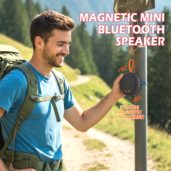 Snap-On Magnetic Mini Bluetooth Speaker – Loud Sound, Anywhere You Go 🔊